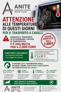 Attenzione alle temperature  : benessere cavallo &egrave; prioritario