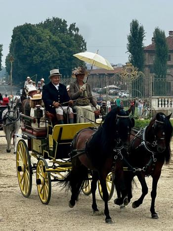 Torino, Promenade Royale: carrozze di epoca a Stupinigi