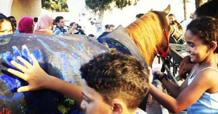 Cavalli a Roma, Horse Painting nel giorno di apertura Cavalli a Roma, Horse Painting nel giorno di apertura