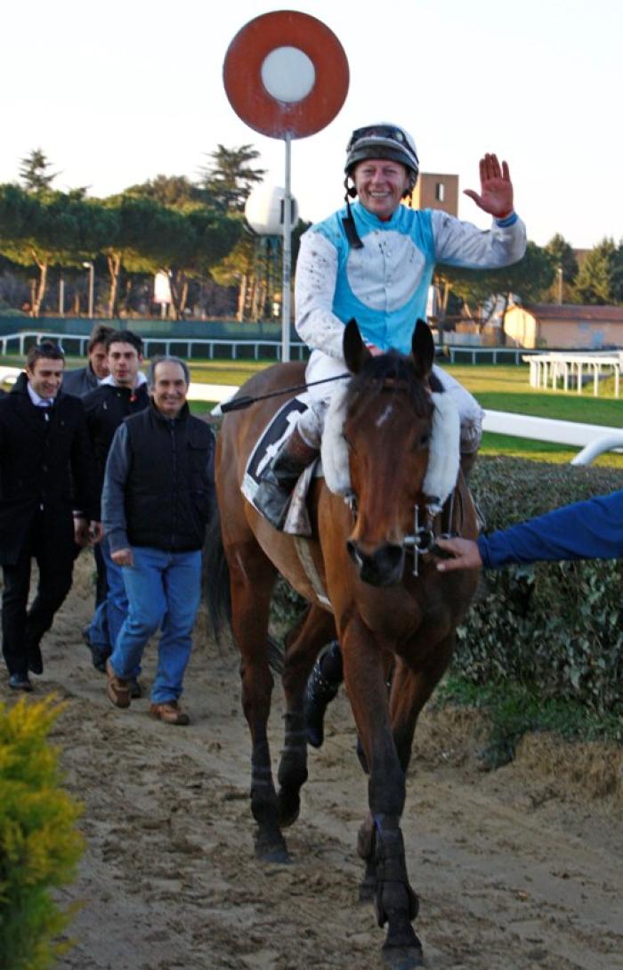 Il vincitore  del  Criterium d'Inverno alle Capannelle 2010. Foto Stefano Grasso per cavallo2000