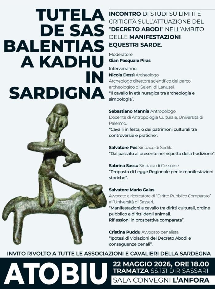Manifestazioni equestri e Decreto Abodi:  incontro a Tramatza
