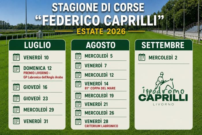 Livorno, nuovo calendario degli appuntamenti al Caprilli Livorno, nuovo calendario degli appuntamenti al Caprilli