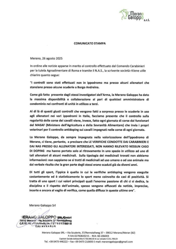 NOTA STAMPA DEL 26-8-2025 | COMANDO CARABINIERI PER LA TUTELA AGROALIMENTARE DI ROMA NOTA STAMPA DEL 26-8-2025 | COMANDO CARABINIERI PER LA TUTELA AGROALIMENTARE DI ROMA