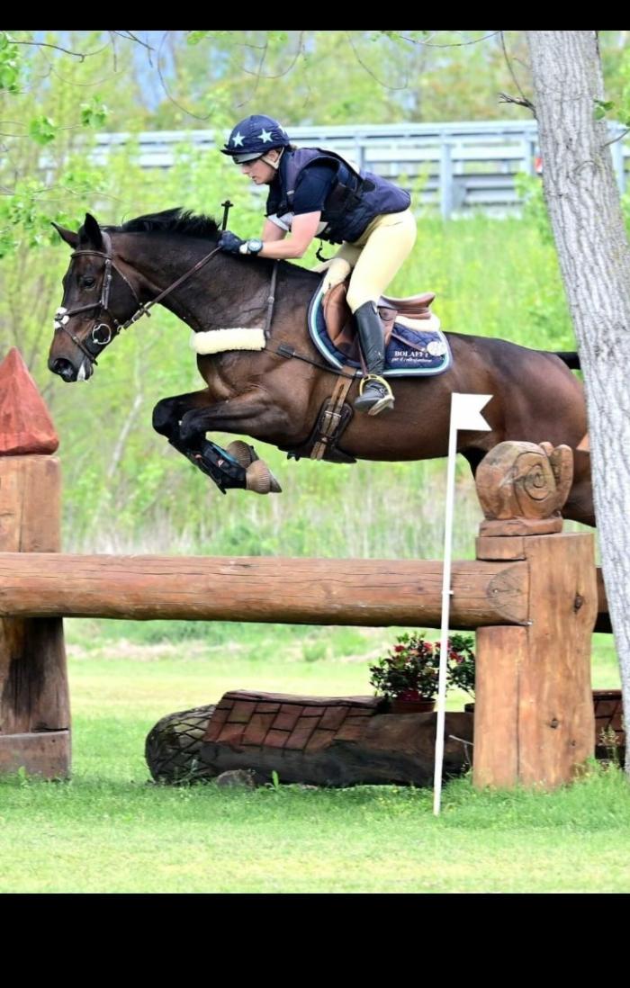 Rebecca Chiappero al Mondial du Lion con la sella Italiana di 6 anni Bahksia,