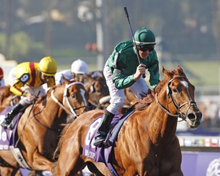 In home page e qui sopra due momenti della vittoria di Dettori con Raven\'s Pass. Foto Stefano Grasso per cavallo2000